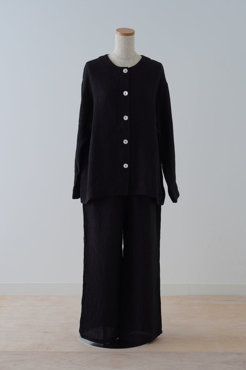 セットアップワッフル麻 黒 – PG GAUZE 