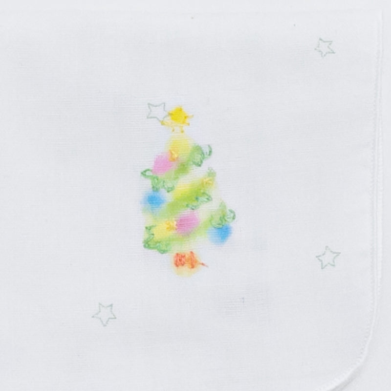 ガーゼハンカチ　クリスマス限定柄　ツリー