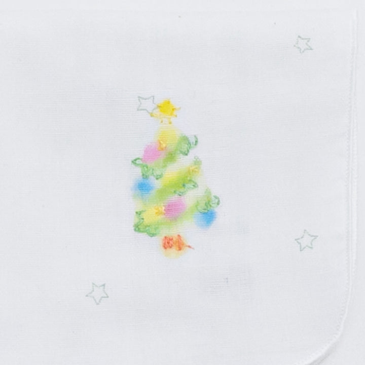 ガーゼハンカチ　クリスマス限定柄　ツリー