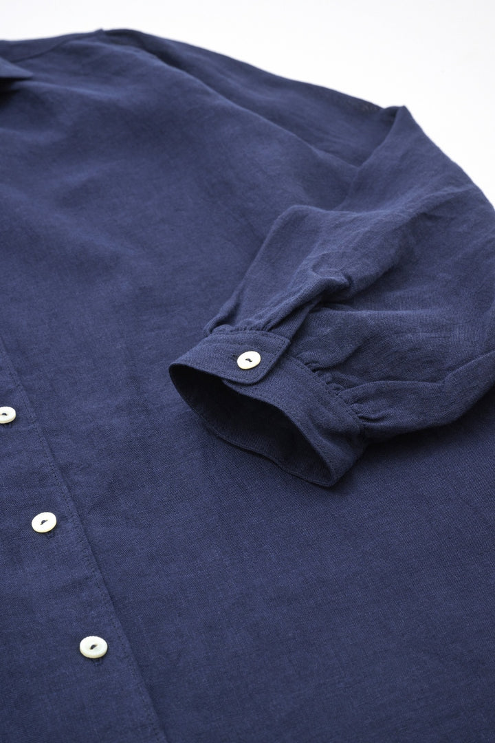 Blouse linen black
