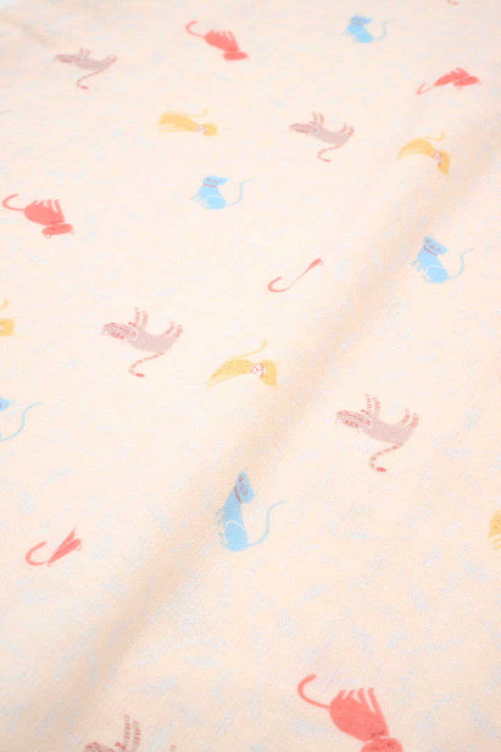 あたたかいガーゼパジャマ　レディス<br>ねこ