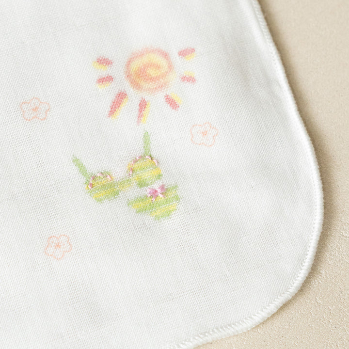 Gauze handkerchief hand-painted rabbit swing 