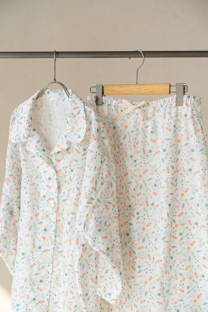 七分袖ガーゼパジャマ<br>レディス<br>風船