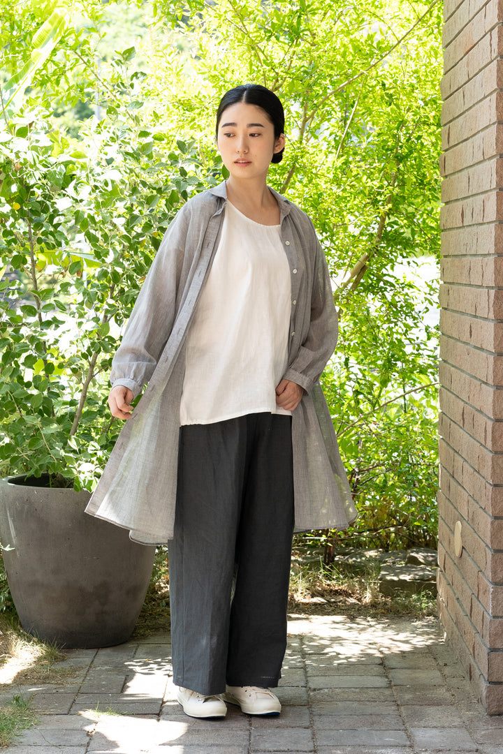 ロングブラウス<br>綿一重