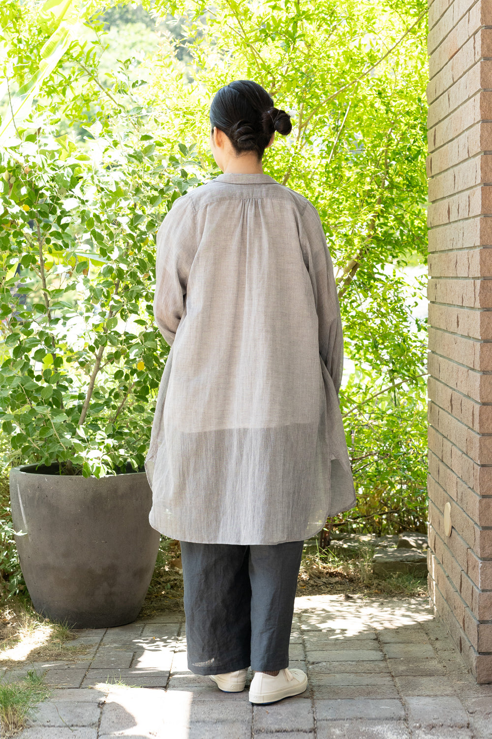 ロングブラウス<br>綿一重