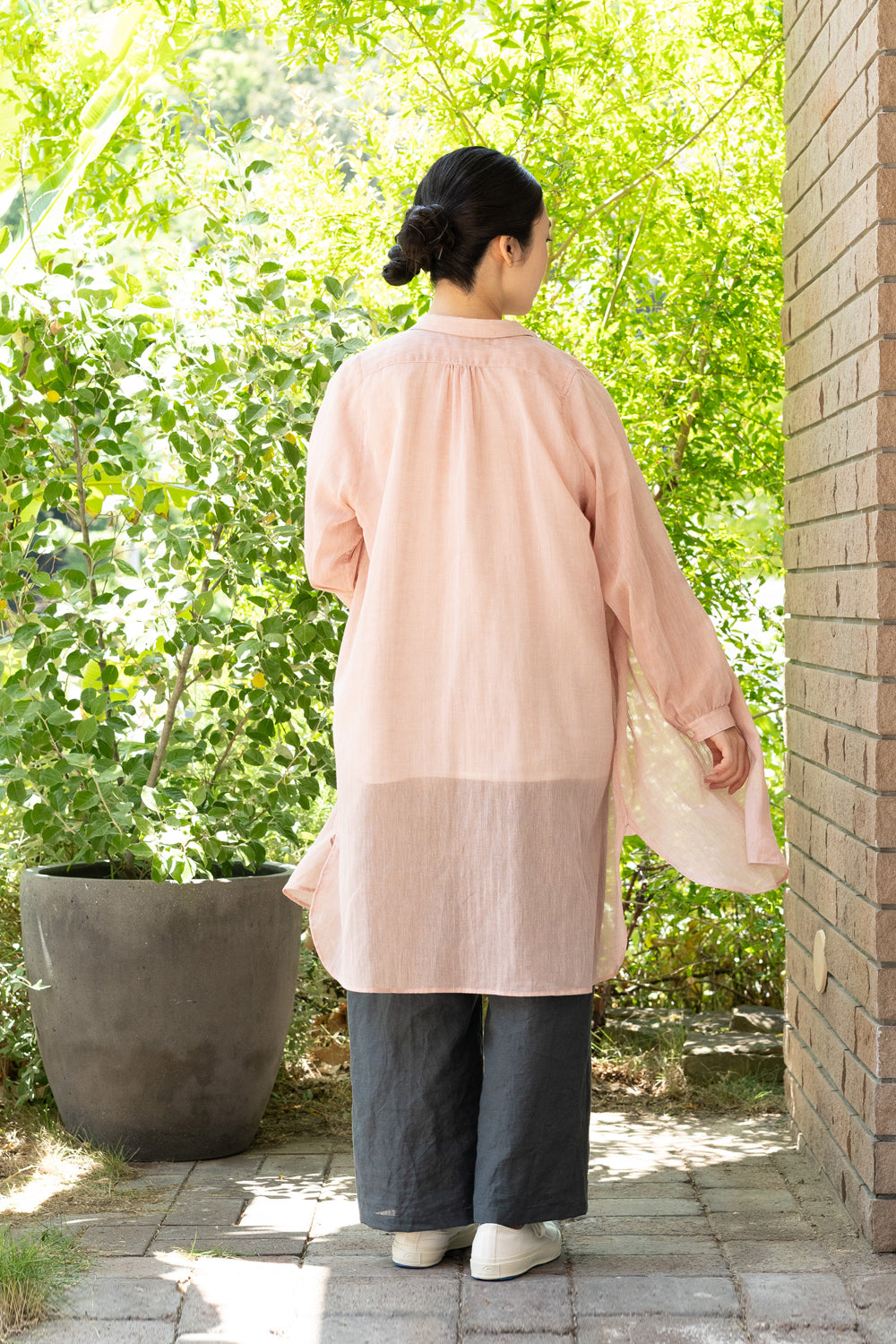 ロングブラウス<br>ピンク