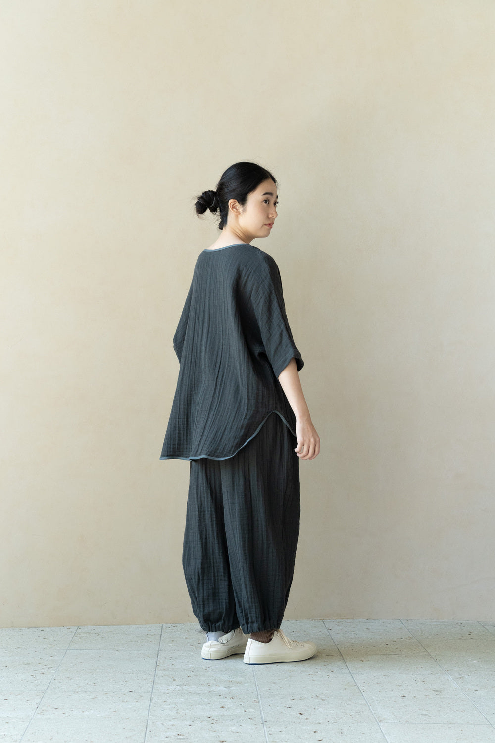 Dolman sleeve T-shirt twill green 