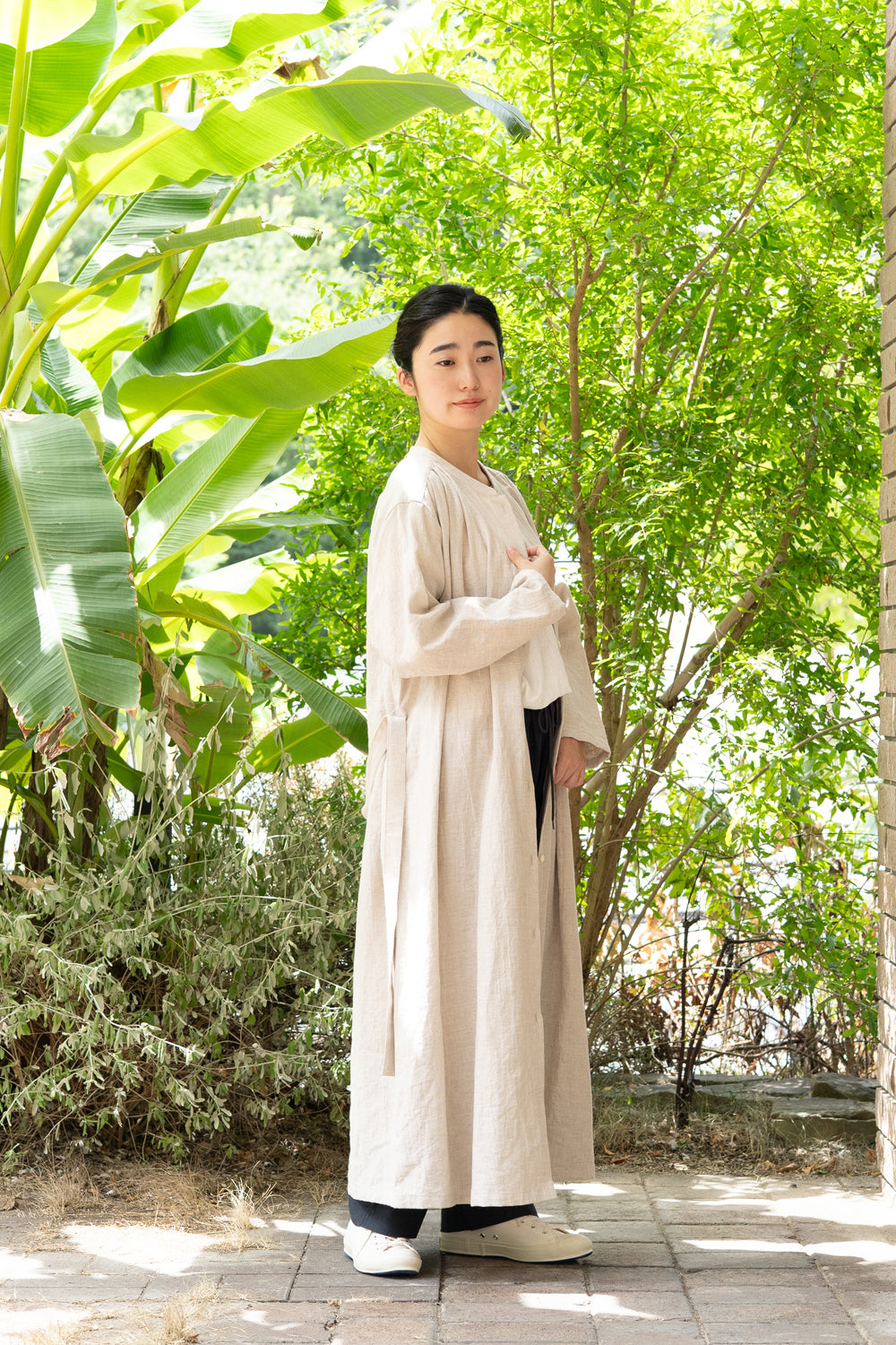 one piece cotton linen<br> AR8620B740<br> dark blue 