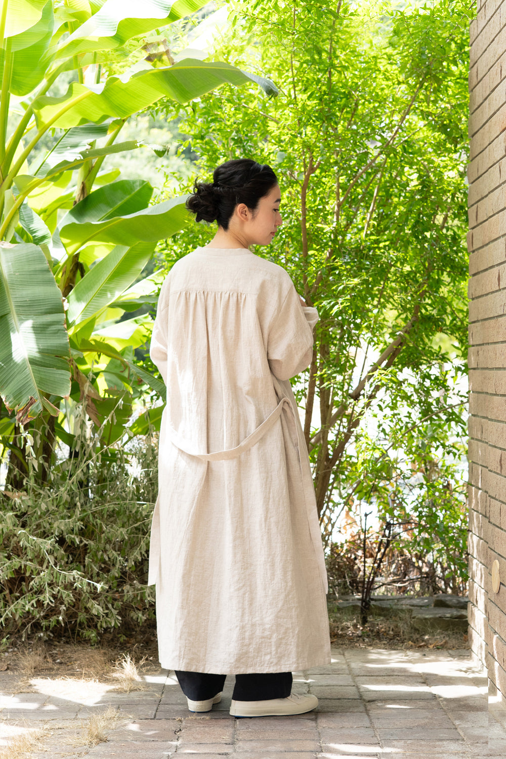 one piece cotton linen<br> AR8620B740<br> dark blue 
