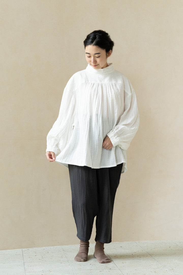 long blouse linen khaki 