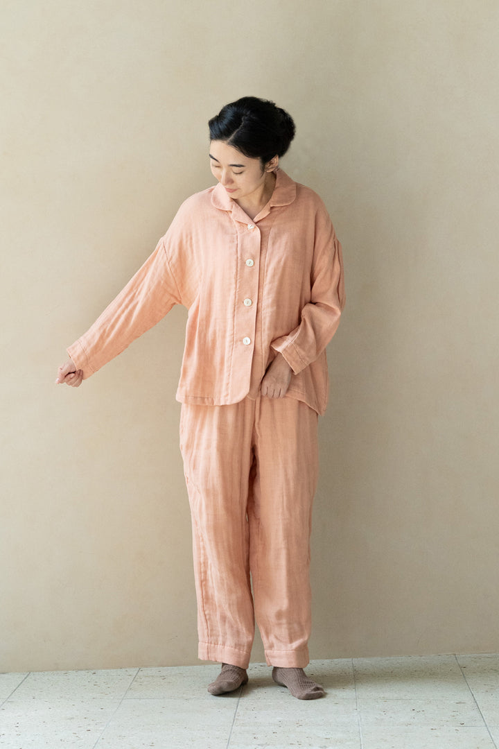 あたたかいガーゼパジャマ<br>レディス<br>小麦色