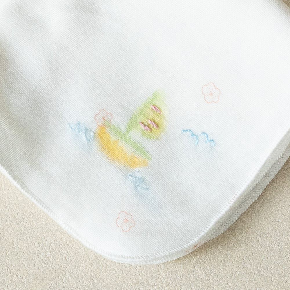 夏限定柄<br>ガーゼハンカチ　手描手刺繍