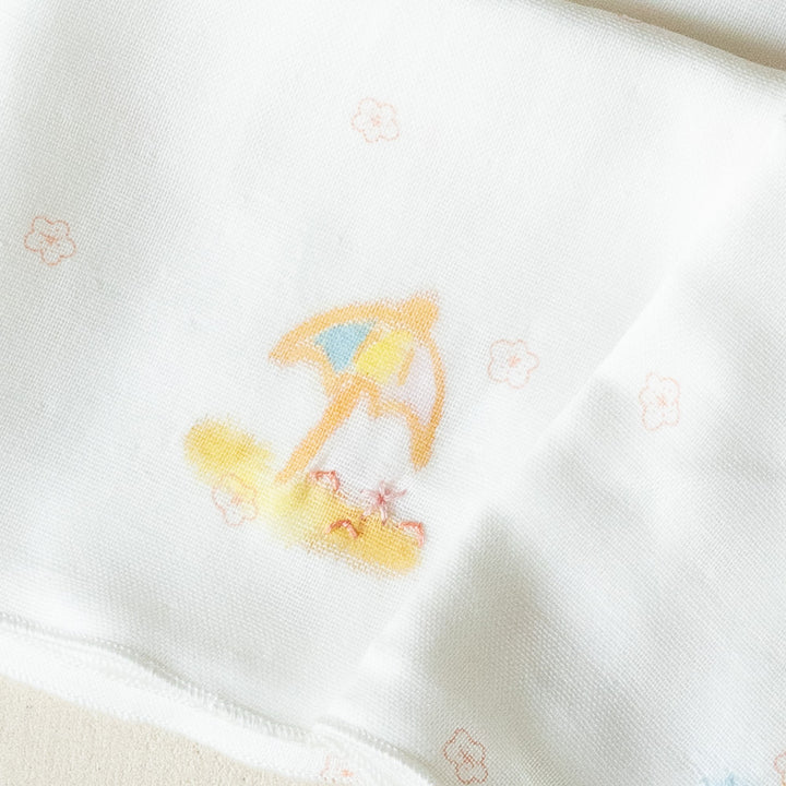 夏限定柄<br>ガーゼハンカチ　手描手刺繍
