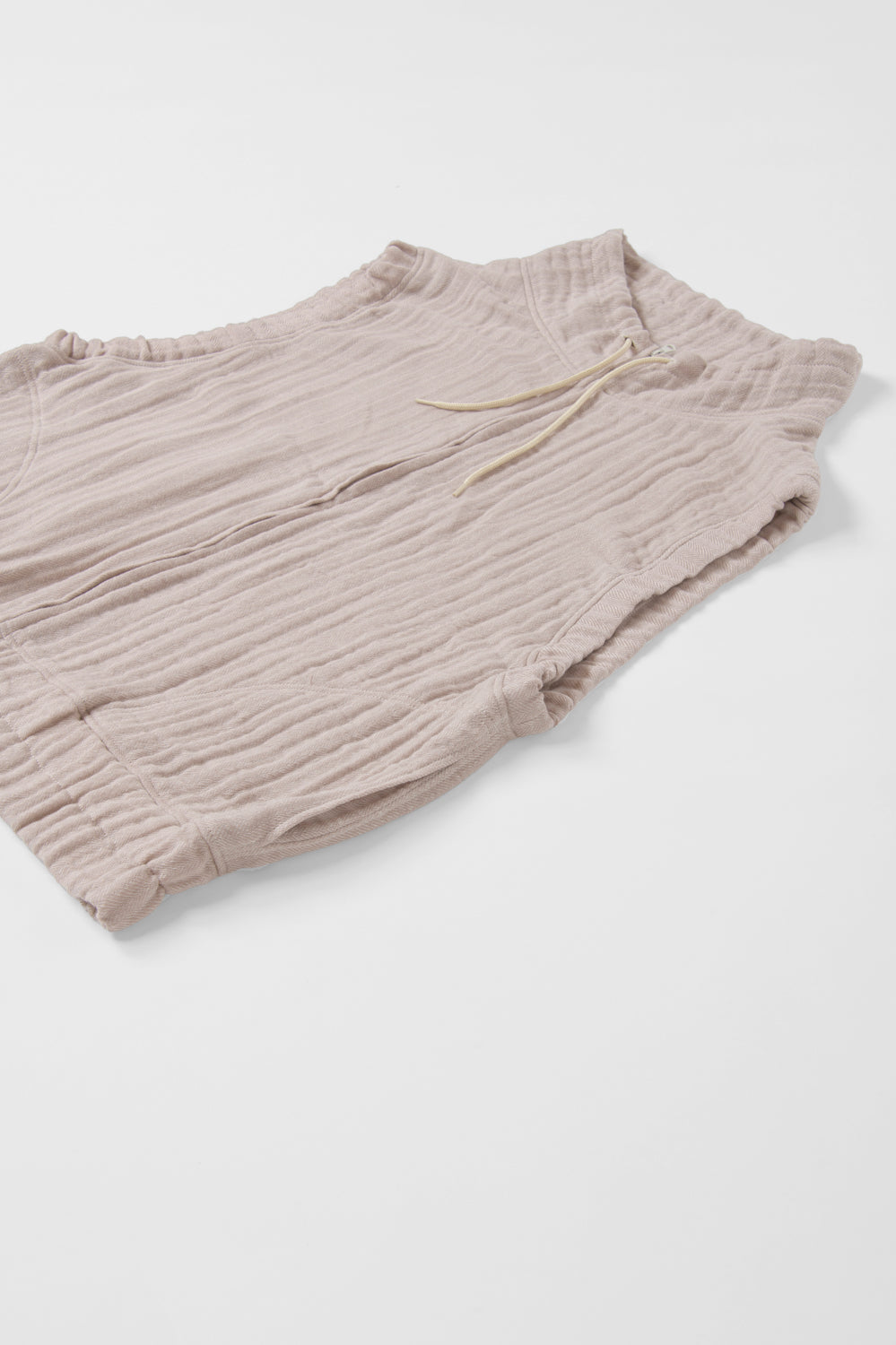 ハイネックベスト<br>ワッフルヘリンボン<br>ピンク