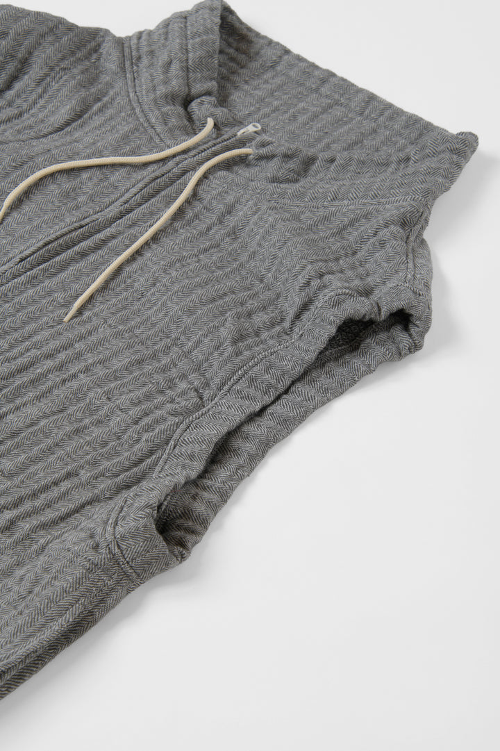 ハイネックベスト<br>ワッフルヘリンボン<br>チャコールグレー