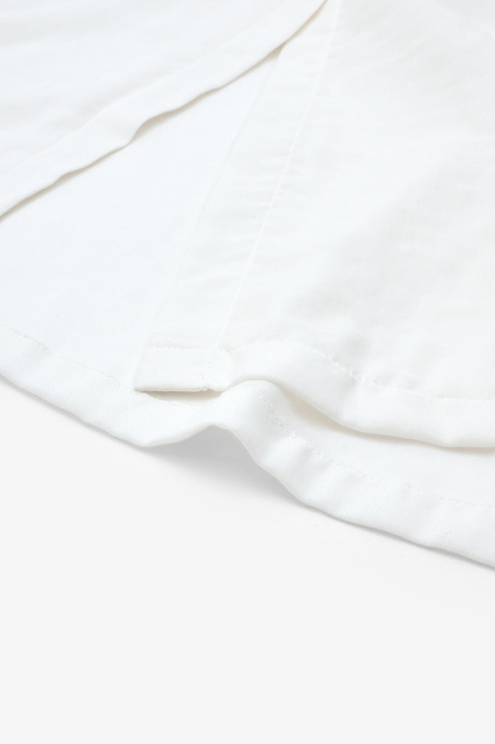 スリットブラウス<br>綾織　オフ