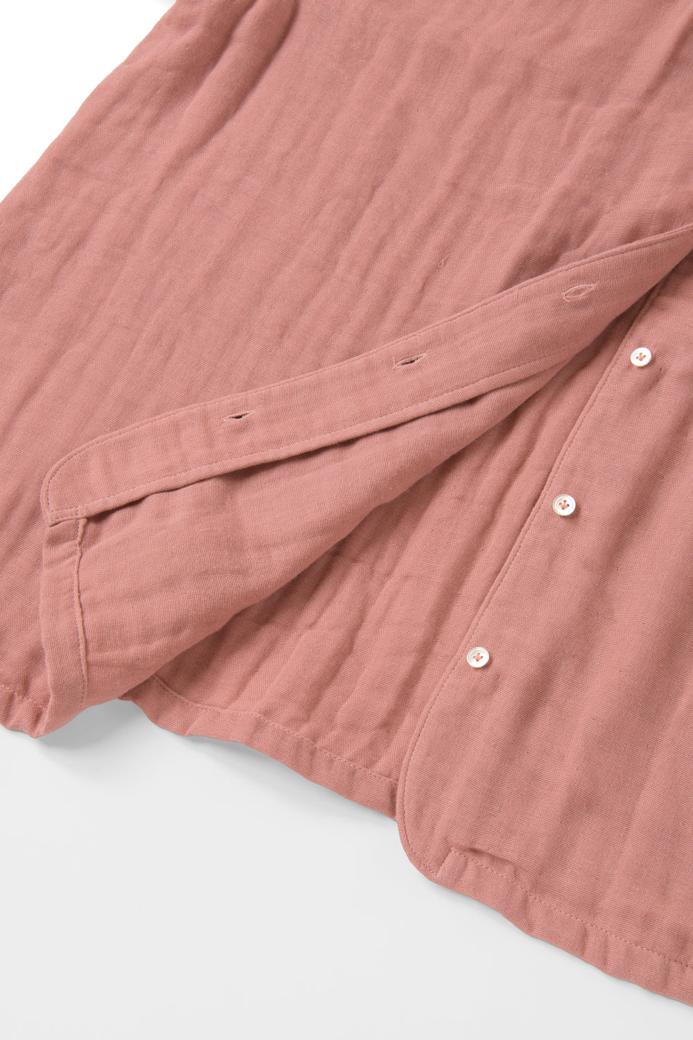 あたたかいブラウス<br>綿ワッシャー　ピンク