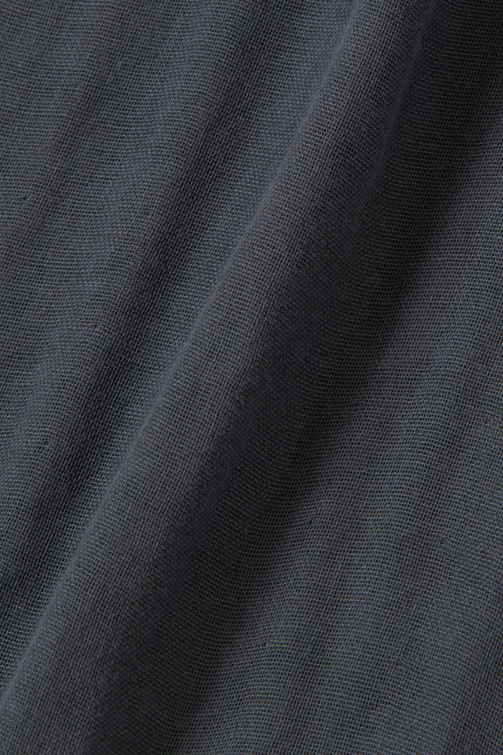 あたたかいメンズシャツ<br>綿ワッシャー　グレー