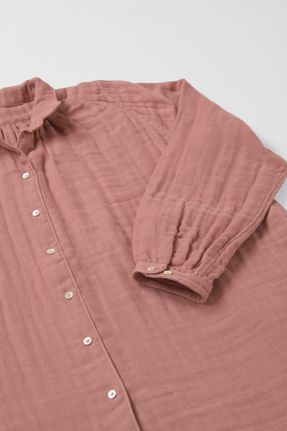 シャツ<br>綿ワッシャー　ピンク