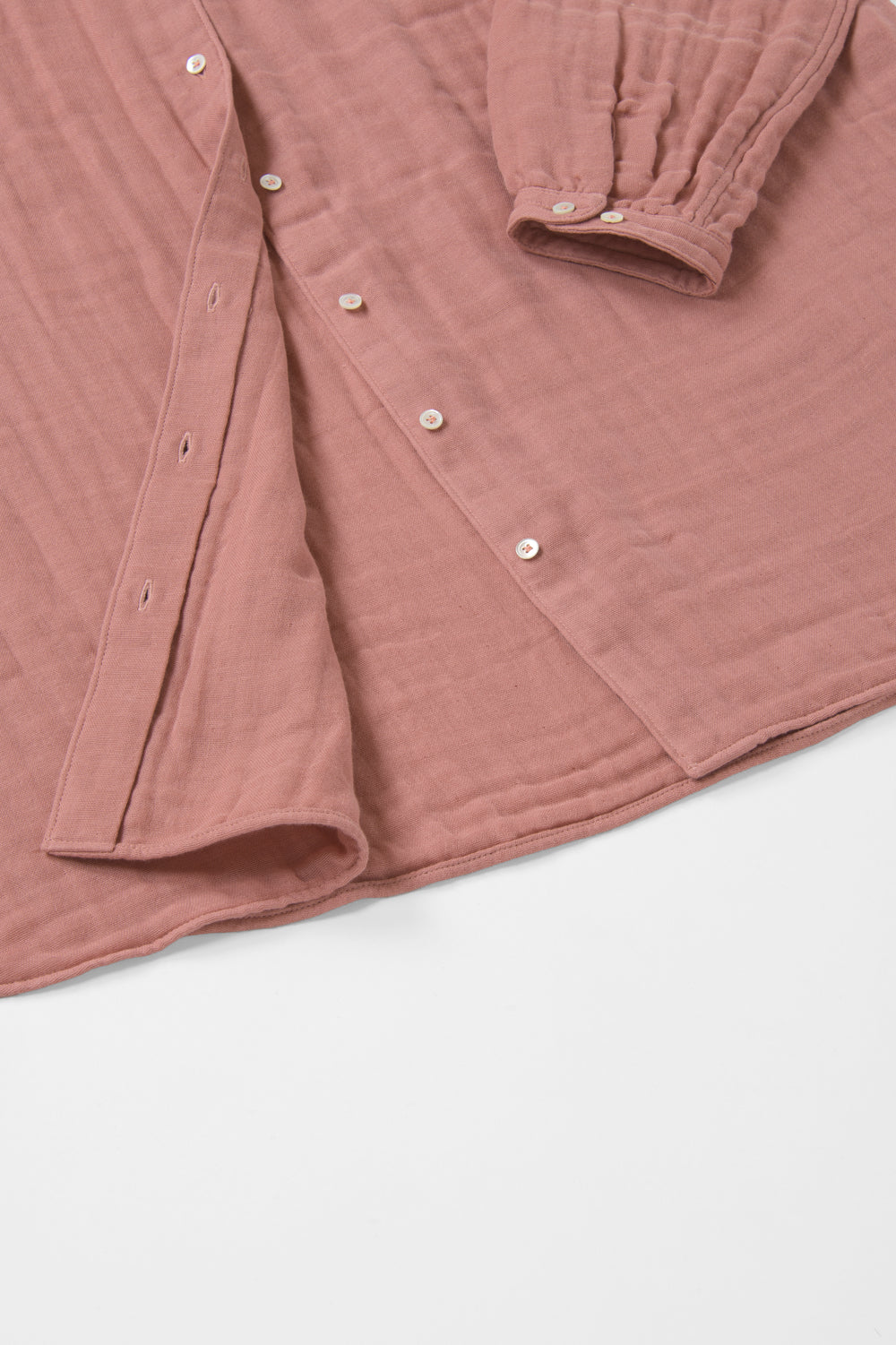シャツ<br>綿ワッシャー　ピンク
