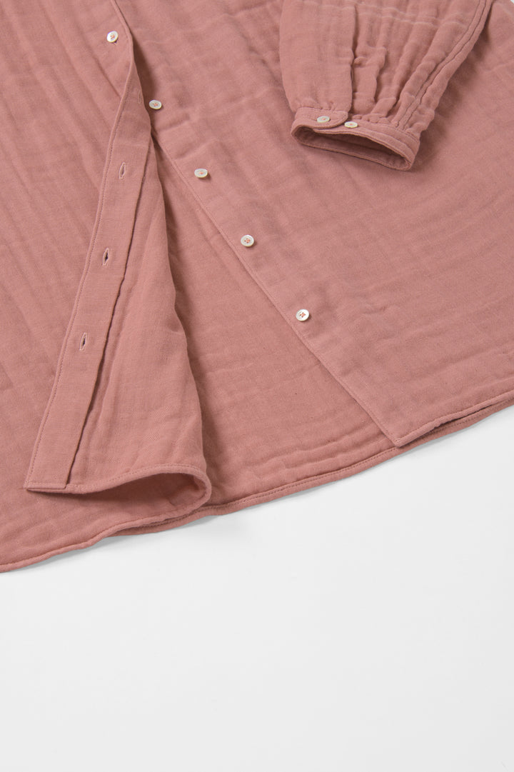 シャツ<br>綿ワッシャー　ピンク