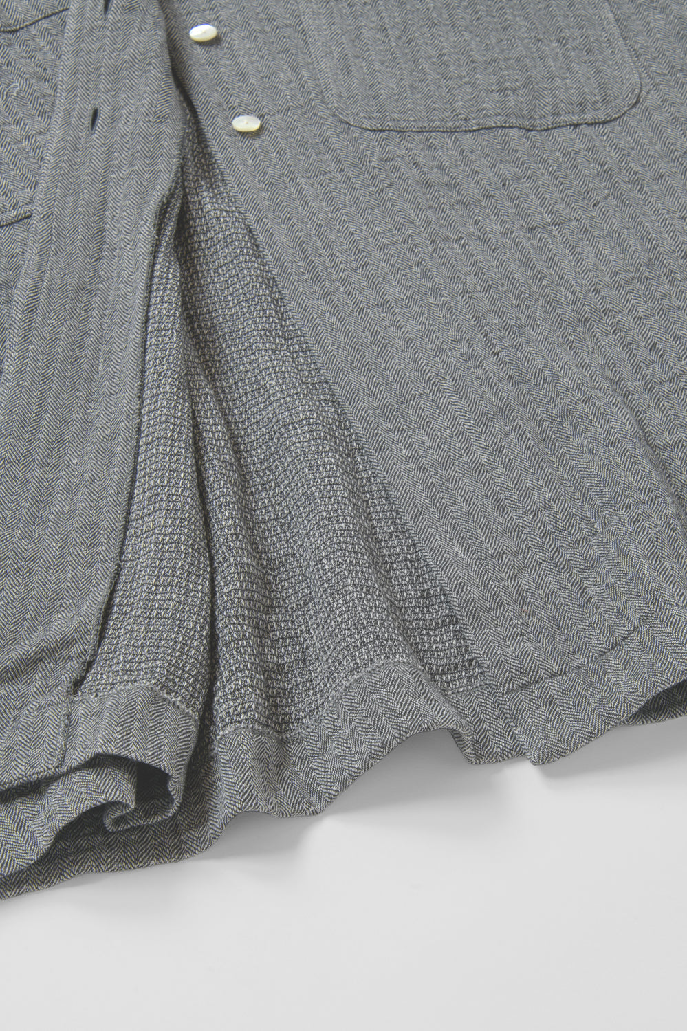 ロングカーディガン<br>ワッフルヘリンボン<br>黒