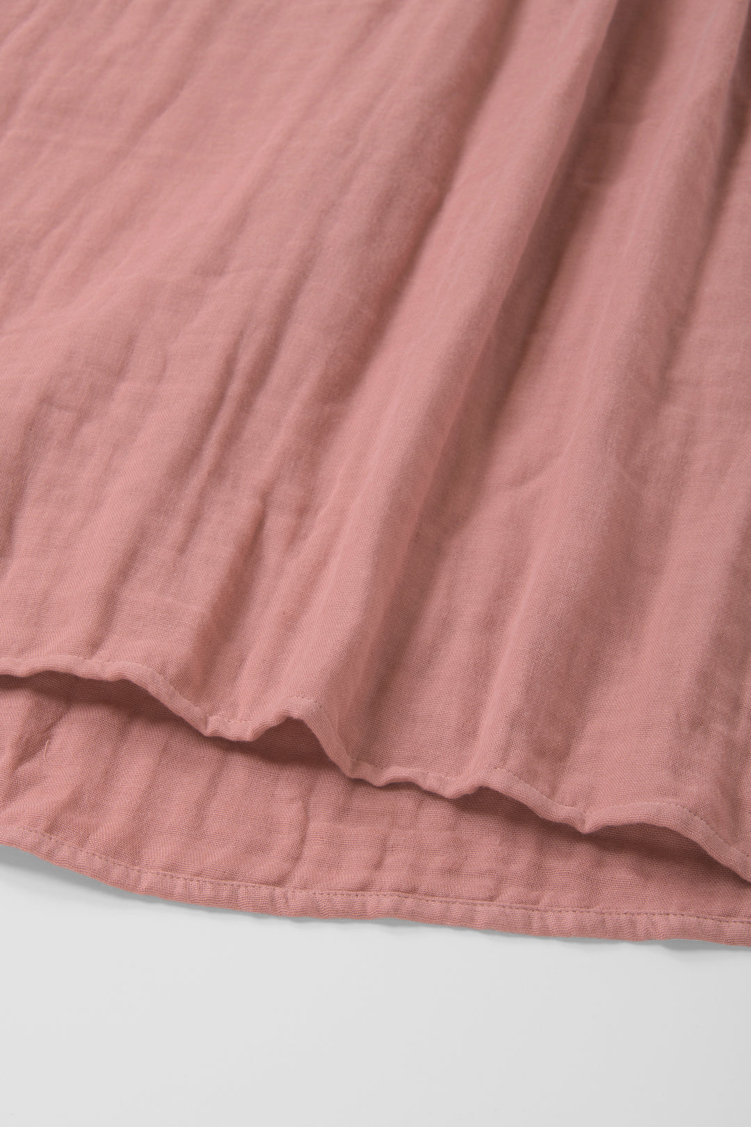 Aラインワンピース<br>綿ワッシャー<br>ピンク