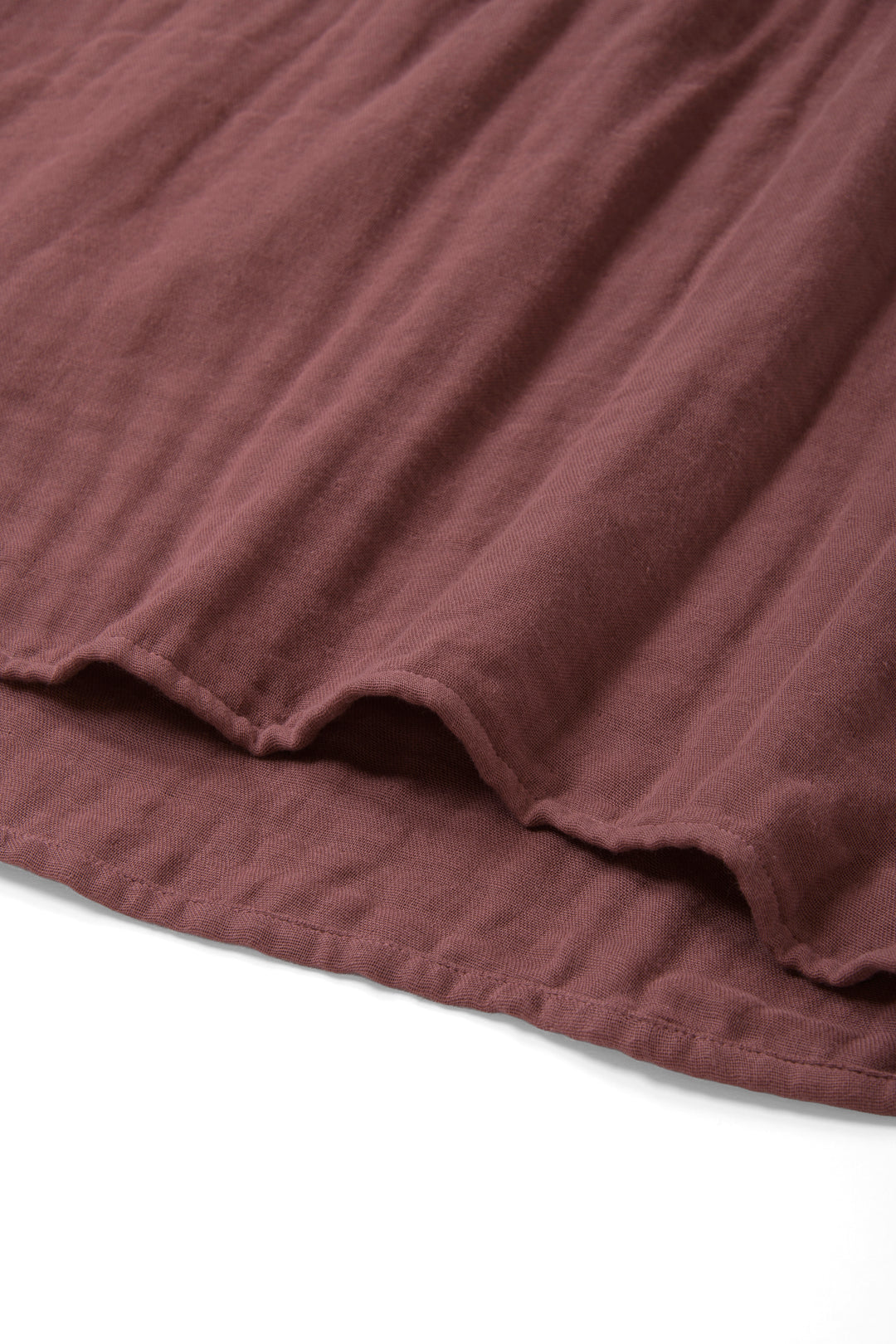 Aラインワンピース<br>綿ワッシャー<br>ブラウン