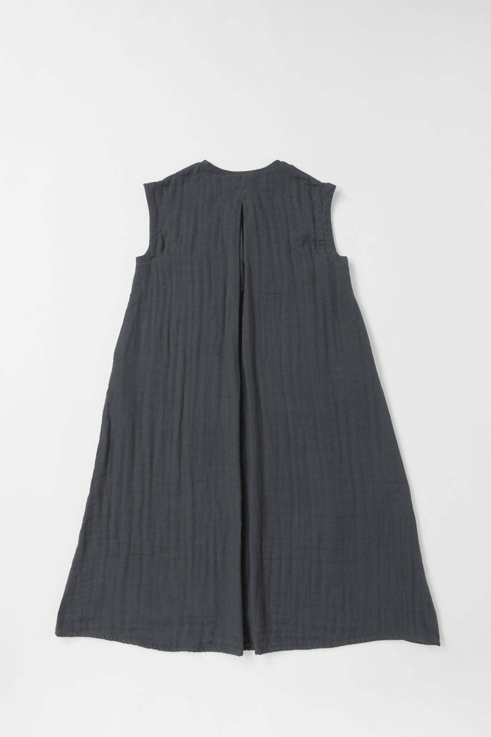 Aラインワンピース<br>綿ワッシャー<br>グレー