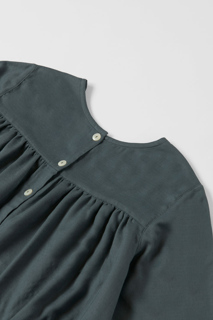 ３wayワンピース<br>綾織　ダークグリーン