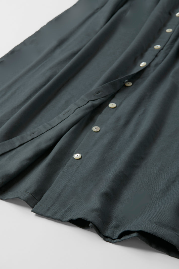 ３wayワンピース<br>綾織　ダークグリーン