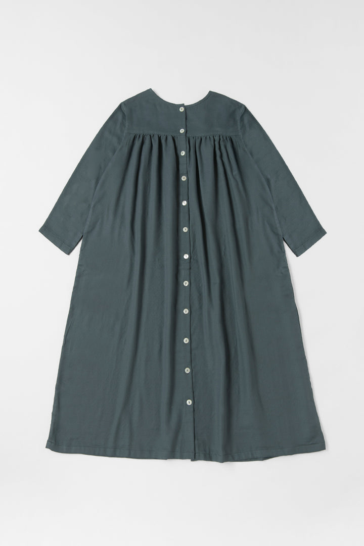 ３wayワンピース<br>綾織　ダークグリーン