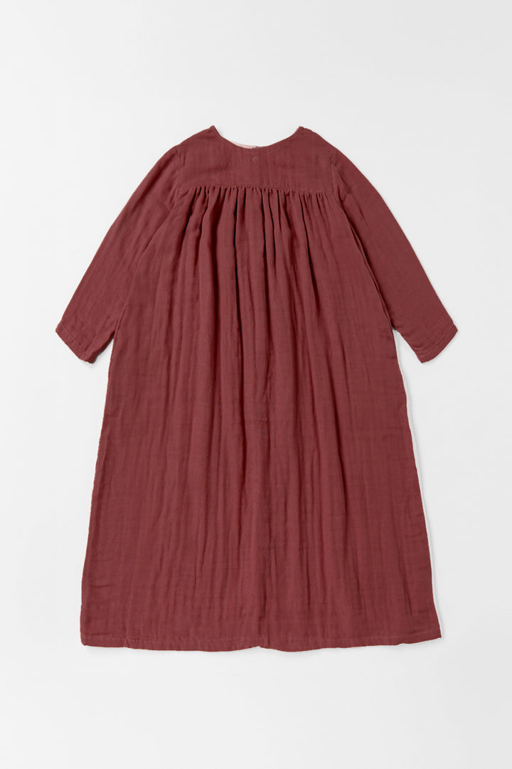 ３wayワンピース<br>綿ワッシャー　ブラウン