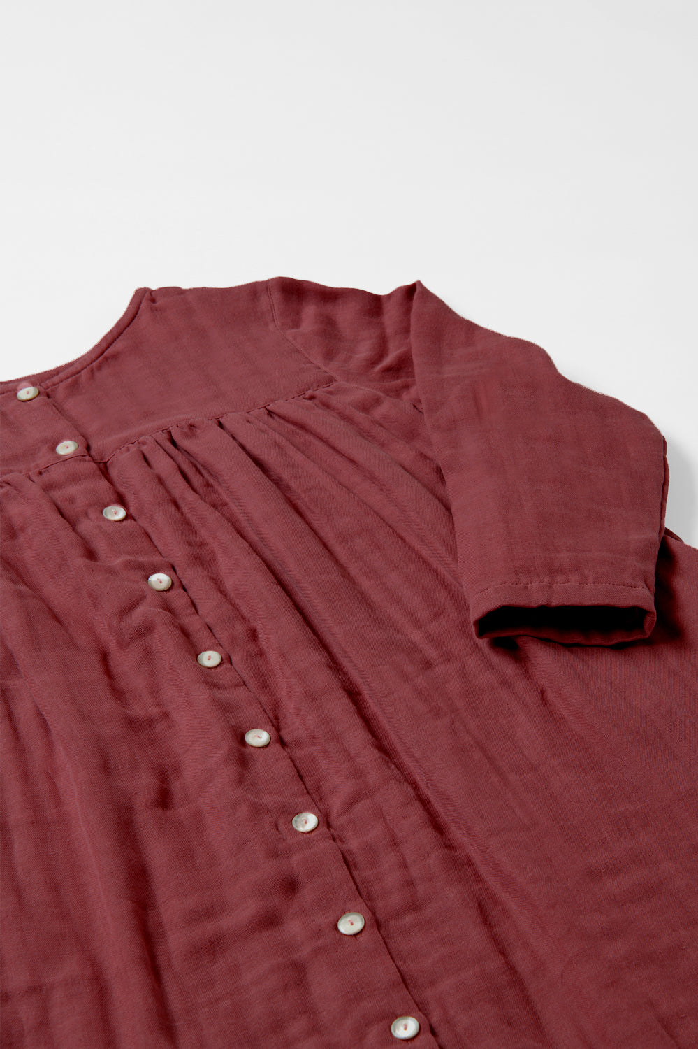 ３wayワンピース<br>綿ワッシャー　ブラウン