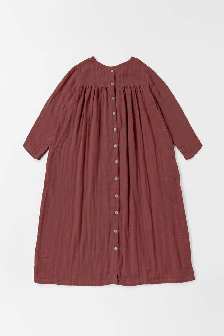 ３wayワンピース<br>綿ワッシャー　ブラウン