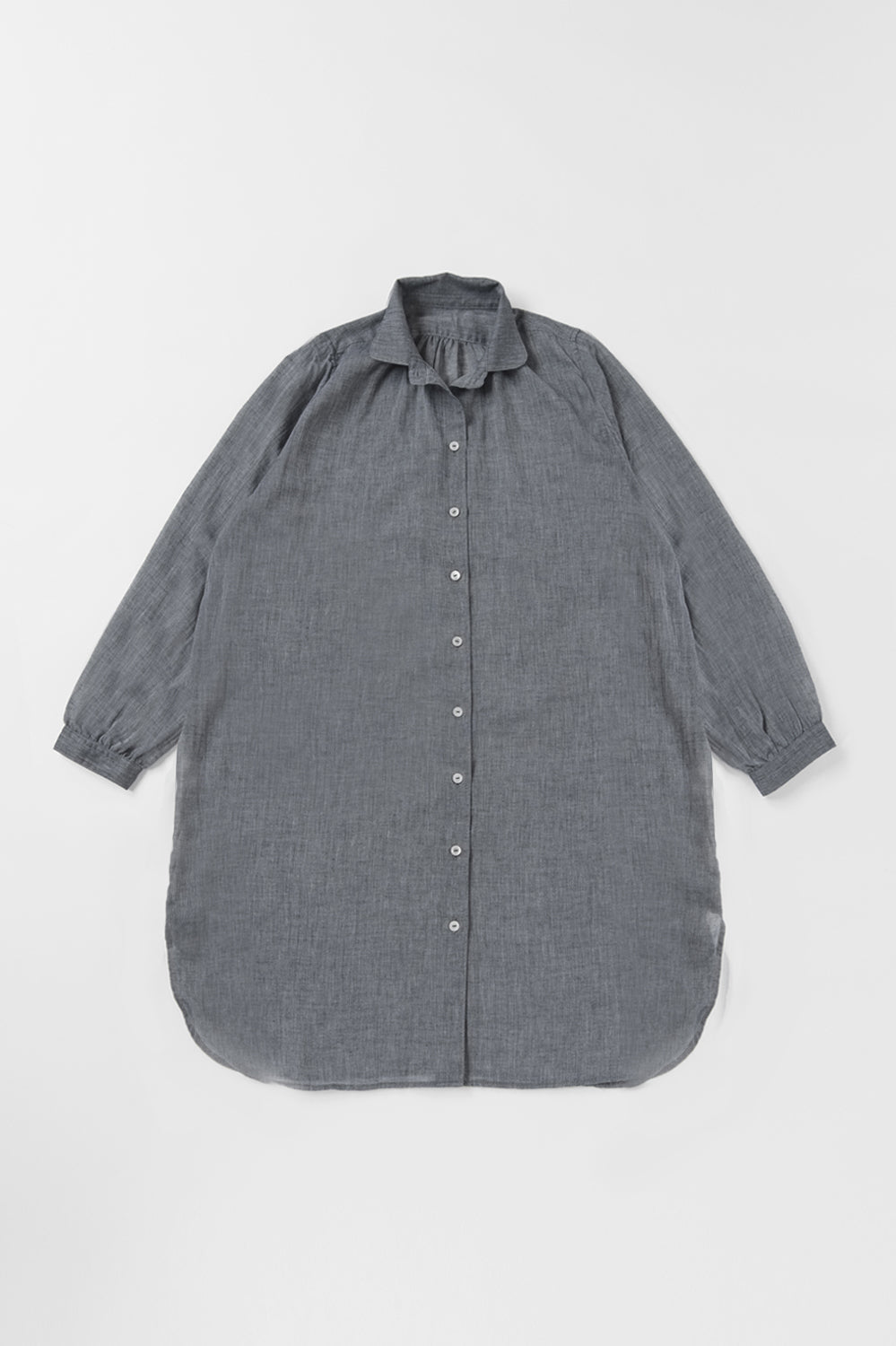 PG GAUZE フレンチ袖ルームウェアシャツ Gauze#(ガーゼ)タイニーフリルブラウス | BLEU COMME BLEU(ブルーコム