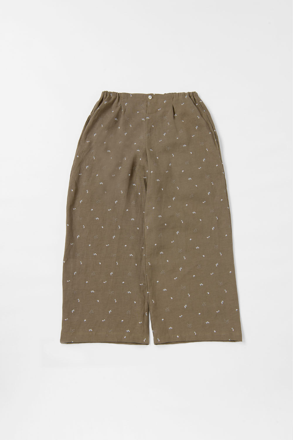 cropped pants safiran linen<br> AS0120Y716<br> khaki 