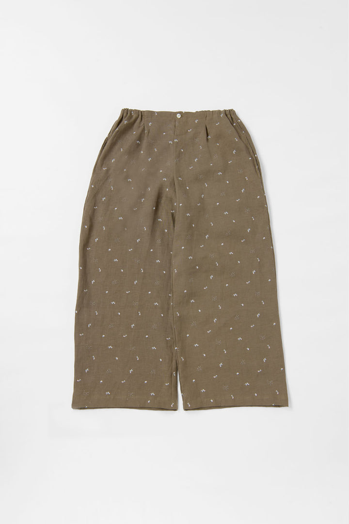 cropped pants safiran linen<br> AS0120Y716<br> khaki 