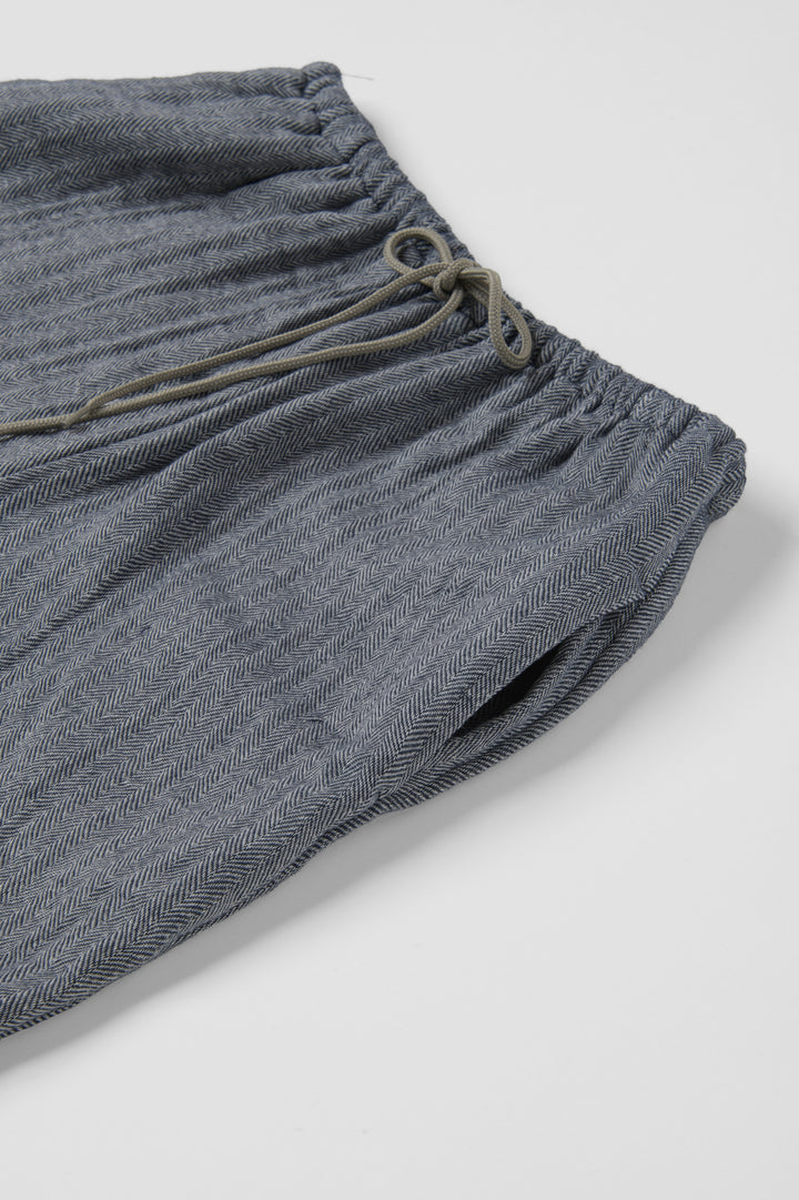 tapered pants cotton linen<br> AS5120B740<br> dark blue 
