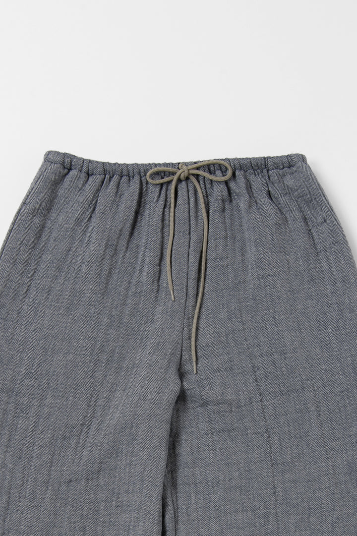 tapered pants cotton linen<br> AS5120B740<br> dark blue 