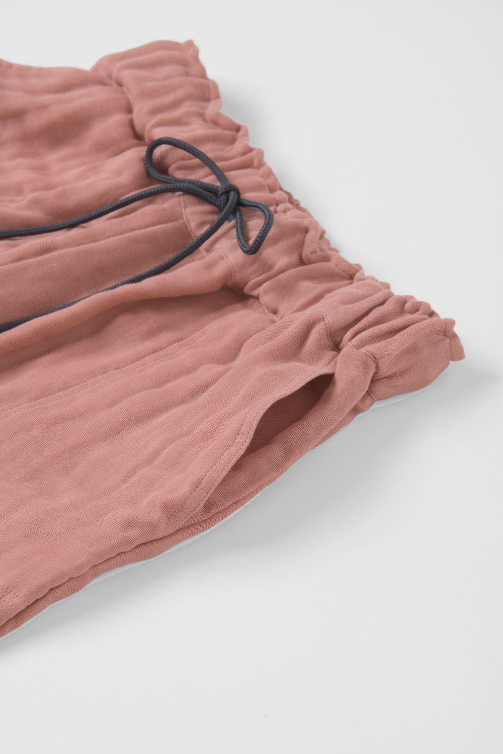 あたたかいジョガーパンツ<br>綿ワッシャー　ピンク