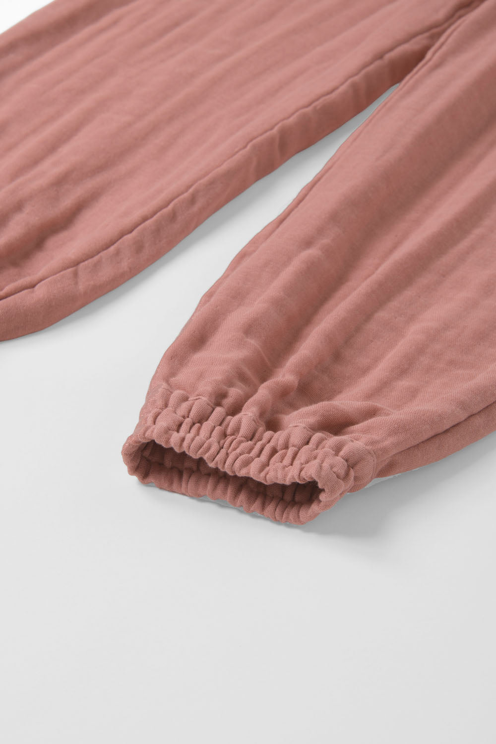 あたたかいジョガーパンツ<br>綿ワッシャー　ピンク