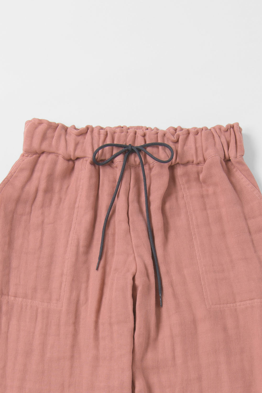 あたたかいジョガーパンツ<br>綿ワッシャー　ピンク