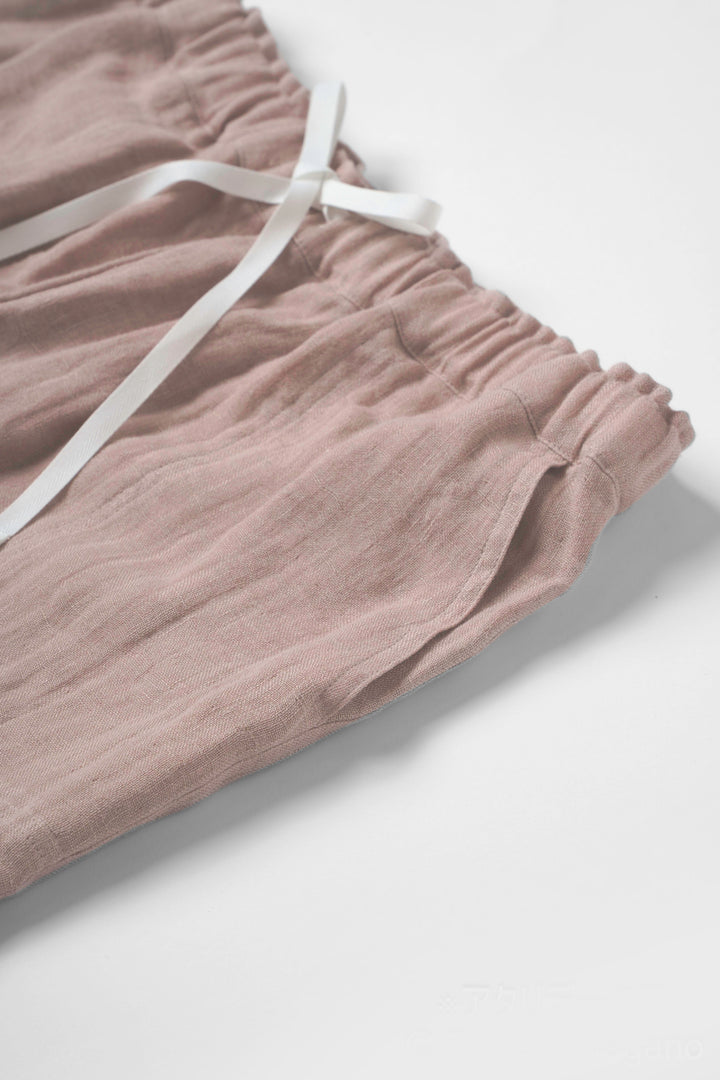 cropped pants safiran linen<br> AS0120Y716<br> khaki 