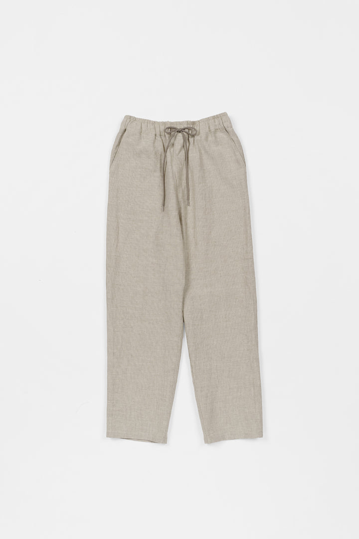 ストレートパンツ<br>コットンラミー<br>生成