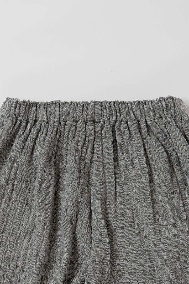 Set up drop shoulder gathered pants<br> AT4620B859AS4630B025<br> navy dungarees 