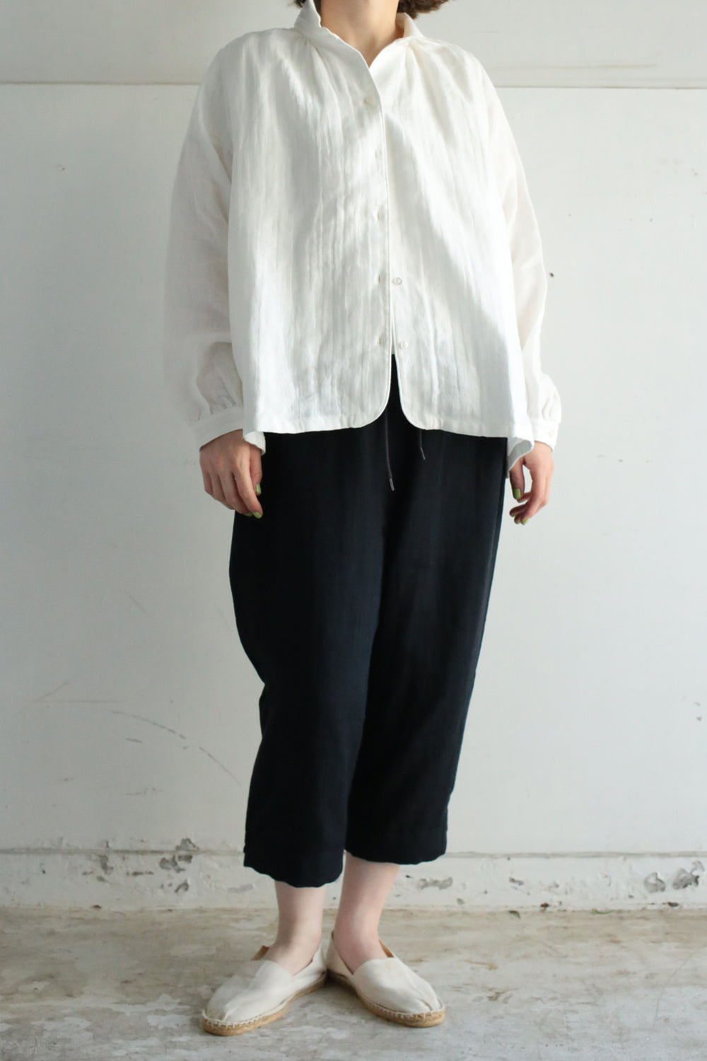 Short pants cotton linen khaki 