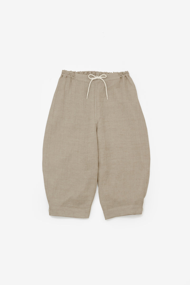 Short pants cotton linen khaki 