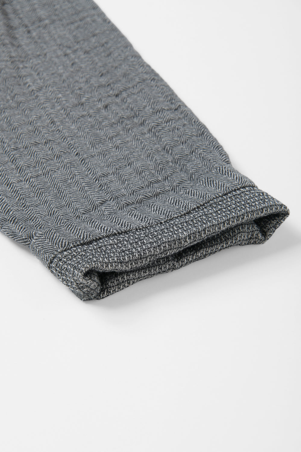 メンズパーカー<br>ワッフルヘリンボン　黒