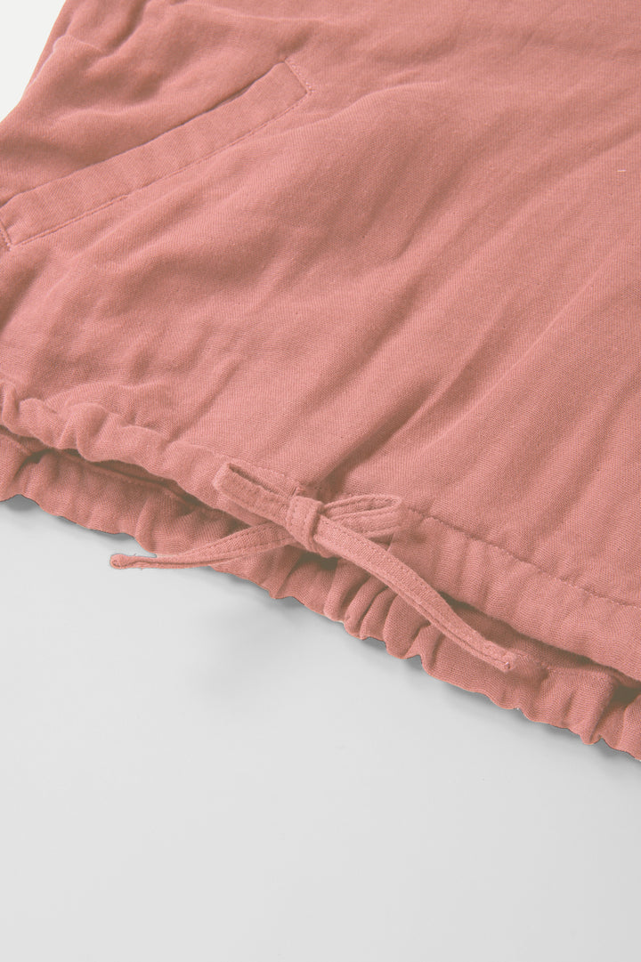 あたたかいメンズパーカー<br>綿ワッシャー　ピンク